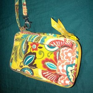 Yellow Vera Bradley Wristlet